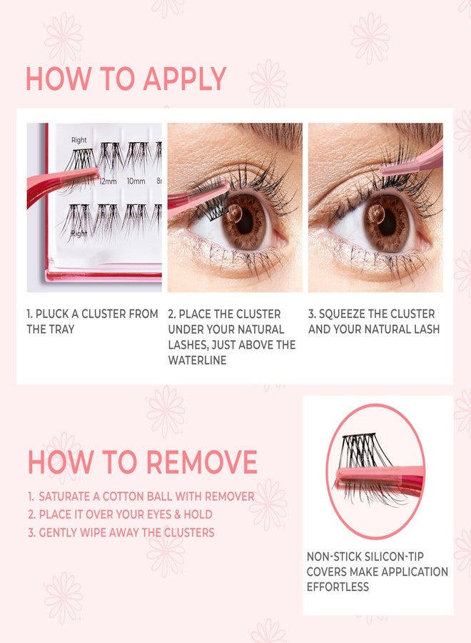 إمبريس | رموش اصطناعية ذاتية اللصق تدوم طويلاً من ذا سمر آي تيرند بريتي، لون "ديمي ناتشورال"، 24 مجموعة رموش طبيعية كثيفة، من 5 مم إلى 14 مم، أداة تطبيق غير لاصقة، ملصقات إضافية، علبة قابلة لإعادة الاستخدام - Image 2